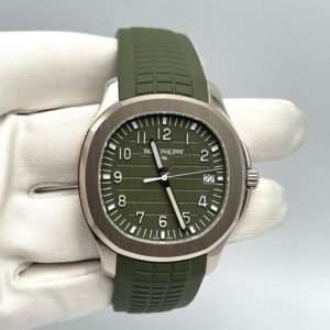 Patek Philippe 5168G-010 Aquanaut “Jumbo” White Gold Khaki Green