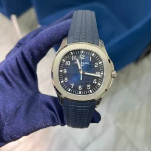 Patek Philippe Aquanaut White Gold Blue Embossed Dial