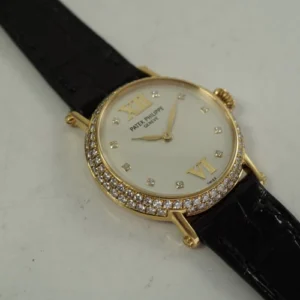 Patek Philippe Calatrava Ladies 18k Yellow Factory Diamonds ref.4861
