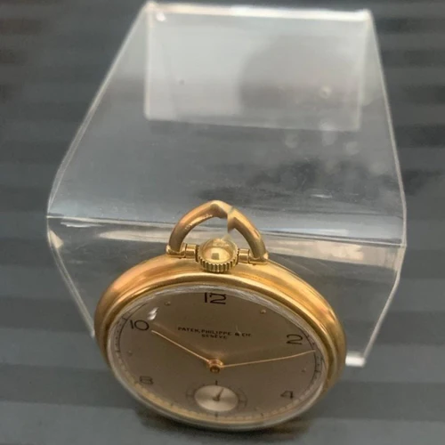 Patek Philippe Calatrava Open Face Art Deco Bauhaus Calatrava 18k Yellow Gold Bolso Pocket - Image 3