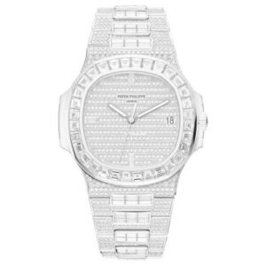 Patek Philippe Nautilus White Gold Full Diamond Set 5719/10G