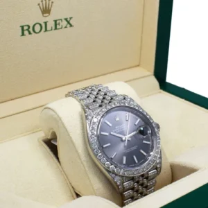 Buy Rolex Datejust 41 126300 41mm | Jubilee Rhodium Dial Diamonds Bezel | Box/Papers